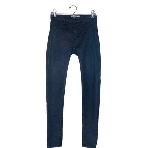 FREE PEOPLE Burgundy Sparkle Skinny Jeans - Size 24 - Picture 3 of 9